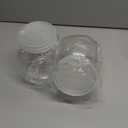 Umigy Plastic Candy Jar with Lid for Candy Buffet with Mini Acrylic Plastic Kitchen Scoop 42 oz Clear Candy Container Cookie Jar for Kitchen Counter Decorative(2 Sets)