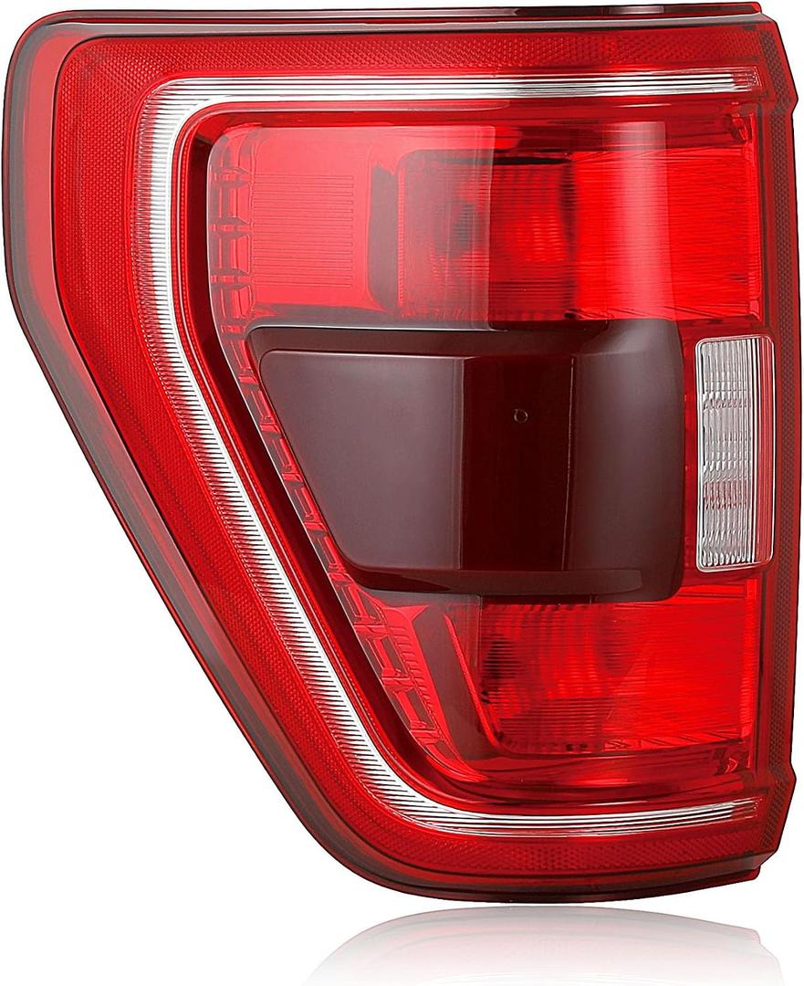 Halogen Tail Lights W/Blind Spot(Module NOT Included) Compatible With 2021-2023 Ford F150 XL, XLT Pickup Taillight Rear Brake Lamp Signal Assembly with Bulbs Left Driver Side ML3Z13405C