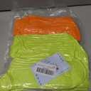 Women's Neon Scrunch Crew Socks 80s 90s Retro 3-Pack Cotton Stacked Boot Calf Cozy Ribbed Slouchy Socks Size 5-10 (1-white/Neon Green/Neon Orange)