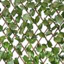 Verseo Artificial Ivy Privacy Fencing System, Faux Ivy Vine & Willow Branch Lattice, Adjustable Ivy Wall Privacy Screen, Expandable Horizontal or Vertical up to 96" (Set of 2, for 192" of Coverage)