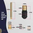 Y34 Iowa Brass Hydrant Upgraded Repair Kit RK-Y34 Repair Kit for Woodford Model Iowa Y34 Yard Hydrant, for Y34LL-8, Y34-1, Y34-3 and Y34-6-HN