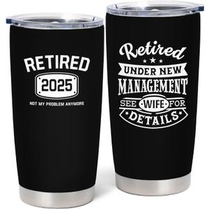 Retirement Gifts For Men 2025, Funny Retirement Gifts, Retired Gifts For Men, Best Retirement Gift Ideas, Retirement Gifts For Men Coworkers 20 oz Stainless Steel Tumbler