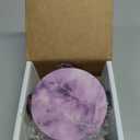 Purple Agate Marble Round Coasters Set of 6 - Abosrbent Ceramic Coasters with Metal Stand for Drinks, Coffee, Non-Slip Cork Back for Tabletop Protection, 4 Inches Marbled Pattern (Marble)
