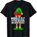 I'm The Middle Elf Matching Family Christmas T-Shirt Small