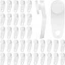 Patelai 100 Pieces Traverse Rod Slides Curtain Replacement White Plastic Snap-in Traversing Slides Window Door Shower Curtain Accessories