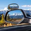 Blind Spot Mirror Adjustable 360 Degree Car Side Mirror, HD Glass Rear View Mirror Exterior Accessories for Car SUV Frame Thickness Less than 5MM (2 x Style 7)