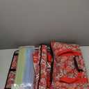 American Mahjong Game Set, 166 White Tiles, 4 All-in-One Color Rack/Pushers, Complete Mahjong Tile Set Red Printed Carrying Bag