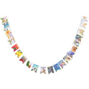 Book Garland  Vintage Book Pages String Decoration  22 Pieces Perfect for Book Lovers, Kids Room Decor, Themed Parties, Comic Story Party Banner, Home, Library (Print Type, Single-Sided Printed)