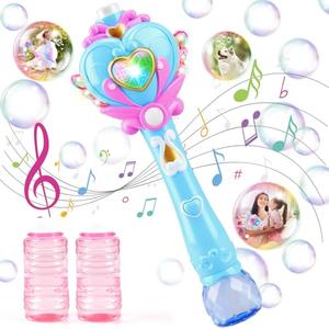 Beria Toys for Girls: Princess Toy Bubble Wand, Birthday Gifts for 3 4 5 6 7 8 Years Old Girl, Bubbles Machine Fairy Wands for Kids Light Up with Bubble Solution, Toddler Girl Toys Age 4-5