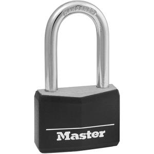 MASTER LOCK 141DLF Padlock, Covered Aluminum Lock, 1-9/16 in. W, Black