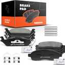 A-Premium Front & Rear Ceramic Disc Brake Pads Set Compatible with Select Ford and Lincoln Models - For F-150 2004-2008, Mark LT 2006-2008, with Hardware, 8 Pcs