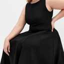 City Chic Women's Plus Size Dress - Mary Skater Midi, 18 Plus Black