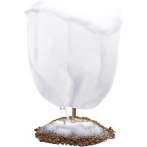 Abimars Thicker Plant Covers Freeze Protection Jacket 2.36 oz/yd, 9.8'x9.8' Reusable Winter Plant Covers with Drawstring & Zipper, 1 Pack Light, Porous Fabric for Plant Breathing