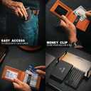 Zitahli Slim Wallets for Men - Leather Money Clip Mens Wallet - RFID Blocking Front Pocket Bifold Wallet - Minimalist Credit Card Holder with Gift Box