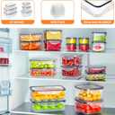 40 PCS Food Storage Containers with Lids Airtight (20 Containers & 20 Lids), Plastic Storage Meal Prep Container-Stackable 100% Leakproof & Microwave Organization and Storage Sets, Lunch Containers