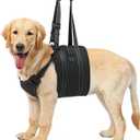 NOYAL Dog Lift Harness Sling - Adjustable Pet Carrier for Senior Dogs with Arthritis Joint Injuries, Emergency Support Rehabilitation Aid for Nail Trimming, Stairs Assistance (Black1). L Size