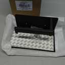 Alise Black Toilet Paper Holder with Shelf SUS304 Stainless Steel Adhesive Toilet Paper Roll Holder Bathroom Tissue Holder Storage Dispenser, Self Adhesive or Wall Mount Drilling (Single Rod)