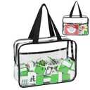 Mahjong Tile Bag, Clear PVC Empty Storage Case for American Mahjong Set with Mahjong Cards and Accessories Compartment, Mahjong Tiles Travel Carrying Bags for Mah Jong Lover Gifts, Case Only