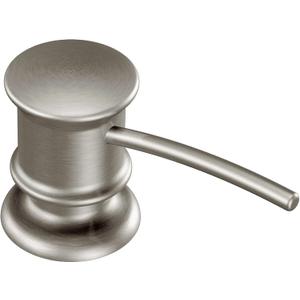 Moen Spot Resist Stainless Deck Mounted Kitchen Soap Dispenser with Above the Sink Refillable Bottle for Kitchen Sink, 3944SRS (Pack of 1)
