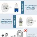 Replacement Metal Lever Handle for Delta H79 1300/1400 Series - Single Tub Faucet Handle Kit, Durable Zinc Alloy Construction, Easy DIY Installation