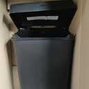 Rubbermaid Step-On Kitchen Trash Can with Lid, 12.4 Gallon, Black, Plastic Garbage Container for Home/Kitchen/Apartment/Garage