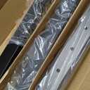 CKE 10-15ft Complete Set 36" Cable Railing Post Kit, 3Pack Adjustable Top Level Drilled Line Posts(35"x2"x2"), 220ft 1/8" Wire Rope, Black Swageless Invisible Cable Railing Kit (No Handrail) LPS01