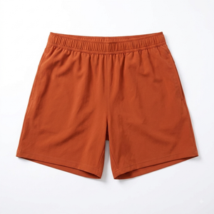 ODODOS Men's Athletic Shorts with Pockets 5" Quick Dry Lightweight Workout Gym Running Shorts, Rust, Small
