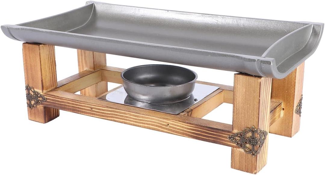 Cabilock Non-Stick Barbecue Tray 11.81X5.51X3.93In Portable Japanese Style Grill Pan for Indoor Outdoor Multifunctional Use Easy Clean