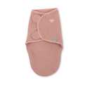 SwaddleMe by Ingenuity Muslin Original Swaddle, 100% Cotton, Size Small/Medium, for Ages 0-3 Months, 7-14 Pounds, Up to 26 Inches Long, 1.5 TOG - Blush