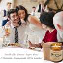 Engagement Gifts for Couples - Engagement Gifts for Women, Her, Bride to Be Wedding Fiance Gift for Women, 7oz Soy Wax Lavender Engaged Candle, Engagements Party Decorations Gift