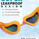 OutdoorMaster Fisheye Swim Goggles, Anti-fog Swimming Goggles No Leaking UV Protetion Adults Men Women, Large Size (Mirrored Red)