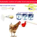 Complete Set Automatic Chicken Waterer Cups,with PVC Pipelines,Chicken Water Cups,PVC Tee Fittings,Float Valve,DIY Chicken Watering System, Poultry Feeding Water,Poultry Watering System,Chicken Waters