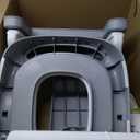 Potty Training Toilet Seat with Step Stool Ladder for Boys and Girls, 2 in 1 Potty Training Toilet, Splash Guard Anti-Slip Pad Step StoolGray-White) Pedal Upgrade