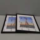 UPSIMPLES 11X14 PICTURE FRAME SET OF 2,MADE OF HIGH DEFINITION GLASS FOR 8X10 WITH MAT OR 11X14 WITHOUT MAT,WALL MOUNTING PHOTO FRAME BLACK