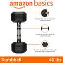 Amazon Basics Rubber Hex Dumbbell Hand Weigh, 40LB