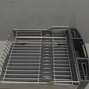 KitchenAid Large Capacity Full Size Rust Resistant Dish Rack with Angled Drain Board and Removable Flatware Caddy, Light Grey