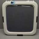 IRIS USA Pee Pad Holder - For Regular Sized Dog and Puppy Pee Pads, Secured Latches, Non-Skid Feet, High Polish Finish for Easy Cleaning, Leak Protection, Fits 22"x22" Pad or Larger, Square, Dark Gray