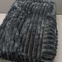 Smiry Couch Cover for Dogs Washable, Non Slip Fuzzy Pet Couch Covers for 3 Cushion Sofa Pet Friendly, Thick Soft Sofa Slipcovers Cushion Protector (Dark Grey, 27.6" x 88")