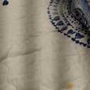 HORIMOTE HOME Boho Style Queen Quilt Set Blue Bohemian Floral Quilt Beddding Set, Soft and Lightweight Bedspread for All Season, Full Size Bed Coverlet with 2 Matching Pillow Shams (3 Pieces)