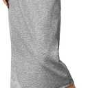 SOFIA'S CHOICE Women's Midi Skirt Drawstring High Elastic Waist A Line Cargo Skirt with Pockets Grey-A XX-Large