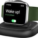 NEWDERY Charger Stand for Apple Watch, Portable Watch Charger for iWatch with USB C Cable,Fast Charging,Wireless Charging Station for iWatch Series 10/9/8/7/6/Ultra/5/3/2/SE, Black