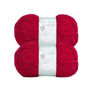 Plush Chenille Chunky Crochet Yarn - Baby Yarn for Crocheting Soft - Velvet Yarns Knitting for Blankets Crafts - Fluffy Amigurumi Yarns 100g / 131yd (Red)