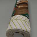 Shelf Liners for Kitchen Cabinets 12in x 20FT, Non Adhesive Cabinet Liner Strong Non-Slip Thickened Gold Geometric Drawer Liner, Easy to Clean for Shelf, Cabinet with Knife and Tape Measure