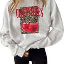 SOLY HUX Women's Long Sleeve Graphic Sweatshirt Baggy Crew Neck Pullover Fall Tops Streetwear (S)