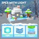 Magnetic Blocks - 138 PCS Magnetic Building Blocks Set with 3 Light-Up Blocks, STEM Construction Cubes Toys for Kids, Toddler Sensory Stacking Toys, Christmas Birthday Gift for Boys and Girls Ages 3+