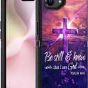 for iPhone 17e Case & iPhone 16e Case, Military Grade Heavy Duty 3-Layer Shockproof Full-Body Protective Phone Cover for iPhone 17e & iPhone 16e 6.1", Cross Quote Bible Verses Psalm 46:10