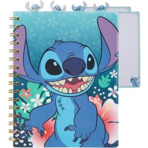 Innovative Designs Stitch Tab Journal Notebook, Spiral Bound, 96 Lined Pages, 8 x 7 inches, Blue