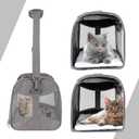 Cat Carrying Case - Pet Carrier Airline Approved, Portable and Breathable Pet Travel Carrier Removable Fleece Pad, Collapsible Cat Carrier Dog Carrier for Cats Dogs (X-Large, Grey)