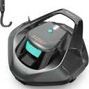 AIPER Cordless Robotic Pool Vacuum, Self-Parking Technology, Portable, Ideal for Above-Ground Flat Pool up to 40 Feet, Grey