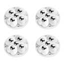 Self Adhesive Caster Wheels, 360° Swivel Stainless Steel Rollers,Low Profile Rollers for Kitchen Appliances (Coffee Maker, Blender), Furniture, Storage Bins, Trash Can (White-4 pcs)